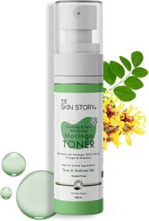 The Skin Story Moringa Pore Minimizing Toner, Soothing & Calming, Non Sticky, Fast Absorbing Men & Women