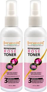 Aaryanveda Rose Water Face Toner for Men and Women 100 ml (Pack of 2) Men & Women