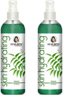 KEYA SETH AROMATHERAPY Skin Hydrating Neem Toner-Anti Acne & Pimple for Oily Skin & Revitalizing Natural Glow Enriched with Pure Neem & Sweet Geranium Essential Oil (200ml X 2) Men & Women