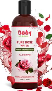 BabyOrgano 100% Pure Rose Water/Gulab Jal Steam Distilled Kanauj Roses Skin Toner Face Mist Men & Women