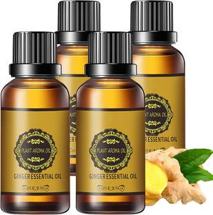 Barbers Crew Tummy Ginger Massage Oil for a Belly Fat Drainage oil Reduce Fat -30ml-4-Bottle- Men & Women