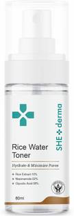 She Derma Rice Water Face Toner for Hydrated & Clear Skin (Result Oriented) Men & Women