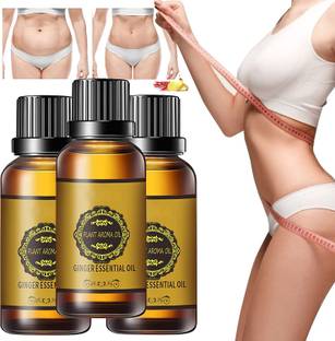 Oraya Belly Drainage Ginger Essential Oil Plant Aroma Oil, Slimming-30ml-3-Bottle-