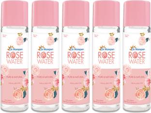 Dr. Morepen 100% Pure Rose Water Face Toner, Herbal Natural Toner For Glowing Skin & Pore Tightening Men & Women, Pack of 5 Men & Women