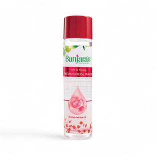 Banjaras Premium Rose Water - Enriched with Rose Extract, Soft & Young, Paraben Free Men & Women