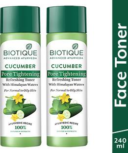 BIOTIQUE Cucumber Pore Tightening Toner|For All Skin Types | Clears & Tightens Pores Men & Women