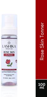 Lashika Rose Skin Toner for All Skin Types - Moisturise Skin, Remove Extra Oil, Reduce Acne, Pimple for Men, Women (100 ml) Men & Women