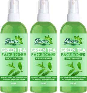 Cesaro Organics Green Tea Face Toner For Oily, Acne-Prone Skin and Clears & Tightens Pores Men & Women