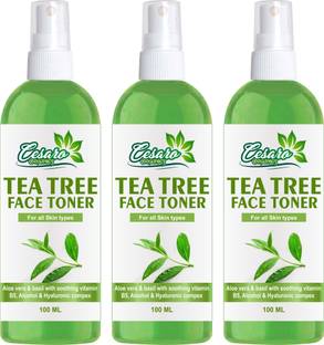 Cesaro Organics Tea Tree Purifying -Free Face Toner To Cleanse, Refine & Tighten Pores Men & Women
