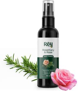 Rey Naturals Rosemary Water & Rose Water (Gulab Jal) Face Toner For Pore Tightening Men & Women