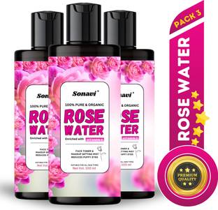 Sonavi Natural Rose Water/Facial Toner for Skin Men & Women