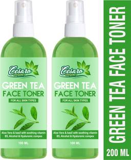 Cesaro Organics Green Tea Face Toner For Oily, Acne-Prone Skin and Clears & Tightens Pores Men & Women