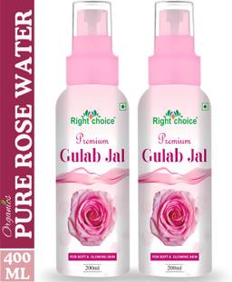 RIGHT CHOICE 100% Pure Natural Rose Water - Toner,Cleanser,Nourishing for Skin Care Men & Women