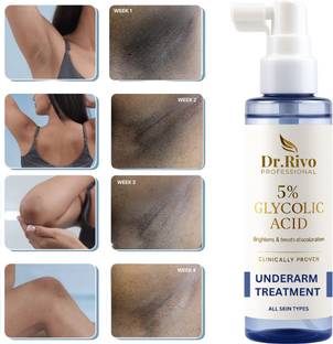 Dr rivo professional 5% Glycolic Acid Underarm Brightening Spray Treatment | Multi- Purpose Spray Men & Women