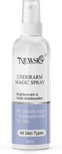Newsio 8% Glycolic Acid , 1 % Salicylic With 1 % GDL Underarm Brightening Spray Men & Women