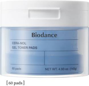 BIODANCE Cera-Nol Soothing Gel Toner Pads – 60 Pre-Soaked Pads for Hydration & Pore Care Men & Women