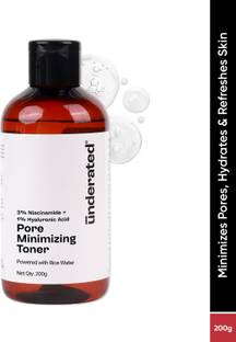 UNDERATED Niacinamide 3% Hyaluronic Acid 1% Pore Minimizing Toner With Rice Water Extract Men & Women