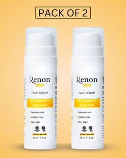 Renon 10% Vitamin C serum with Kojic Acid and Hyaluronic for Glowing skin|Derma Tested Men & Women
