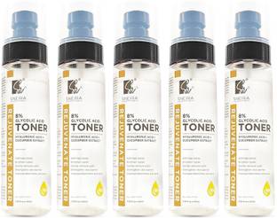 SNEIRA 8% Glycolic Acid and Hydrating Face For Exfoliating Glowing Skin Toner Men Women Men & Women