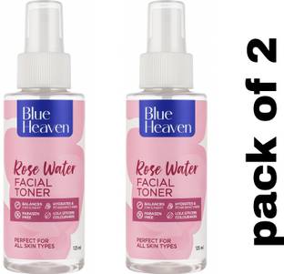 BLUE HEAVEN ROSE WATER (Facial Toner ) 125 ML X 2 rt Men & Women