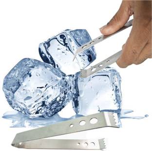 90 Degree Stainlee Steel Tong for Ice Cube Bucket Ice Tong 18 cm Ice Tongs