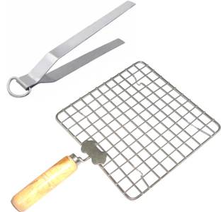 Mystrkiho Stainless Steel Wire handle Roasting Net, Papad Jali,Roti Grill,Chapati Grill 1 kg Roaster