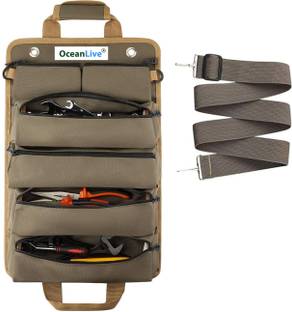 OceanLive Heavy Duty Tool Bag For Technician And Electrician || Tool Bag || Color - Brown Polyester Tool Bag