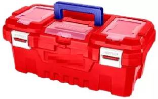 GSK Cut Durable Plastic Tool Box with Secure MS Latch for Home, Garage,tool 17 Inch Tool Box