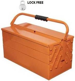 Solitaire HighGrade Free Lock Metal Tool Box 5 Compartments 4 Trays Handle For Home Garage metal tool box 5 compartment metal cating paint Tool Box with Tray