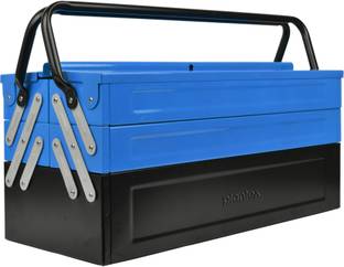 Plantex Metal Tool Kit Box for Tools for Home and Garage Without Tools - 5 Compartment Tool Organizer/Tool Box Empty/Tool Box for Home Use - Tool Box