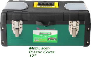 MALFAH ENTERPRISES HANBON 120117 TOOL BOX METAL PASTIC COVER 17" Malfah Tool Box Metal Plastic Cover 17" 120117 Tool Box with Tray