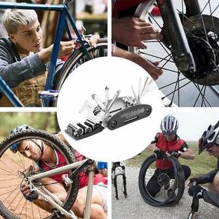 Nexshop ™16 in 1 Multifunctional Bicycle Repair Tool Kit with 3 Rods for Folding Cycling Cycling Tool
