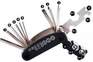 Steward Stainless Steel Bicycle Tools Kit 16 in 1, Allen Key, Screw Driver & Wrench Cycling Multi Tool Kit, All in one