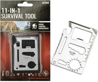ASTOUND Credit Card Size Pocket Tool Stainless Steel Multitool Camping & Hiking Camping Tool Kit