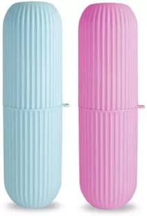 amsinmonitor Amsin Capsule Shape Travel Toothbrush Toothpaste Muti Purpose Case Holder Toothbrush Case