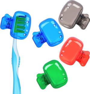 KVVTRADES Travel Toothbrush Head Cover 4 Toothbrush Case