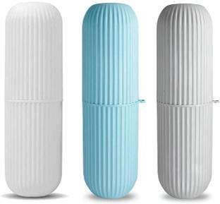 V Bright Capsule Shape Toothbrush Case Holder for Travel (Multi-Holder) Toothbrush Case