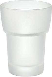 Decent Glass New Frosted Glass Toothbrush Holder Replacement Glass for Washroom, Glass Toothbrush Holder