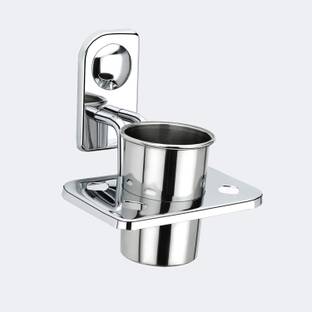 Plantex Dream High Grade Stainless Steel Tooth Brush Holder/Tumbler Holder/Bathroom Accessories (Chrome) - Pack of 1 Stainless Steel Toothbrush Holder
