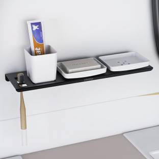 Plantex Stainless Steel with ABS Double Soap Dish/Stand with Tumbler Holder for Bathroom Stainless Steel, Plastic Toothbrush Holder