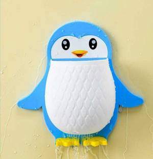 kridha Penguin Shaped Multipurpose Toothbrush Holder for Bathroom & Bedroom for Kids Plastic Toothbrush Holder