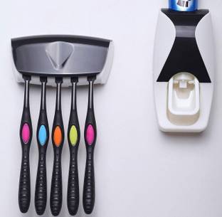 VirajSanchi Color Toothpaste Dispenser/Holder/New TOOTHPAST DISPENCER Plastic Toothbrush Holder