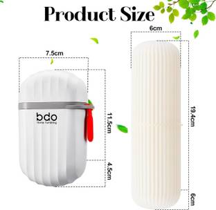 Kienlix Travel Soap Case 1 Soap Box with 1 Toothbrush Case, Durable Waterproof Soap Box Plastic Toothbrush Holder