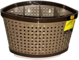 Rudraakshh Enterprises Leo Toothbrush holder multipurpose plastic stand brown 4 compartment Plastic Toothbrush Holder