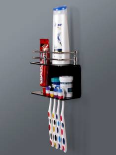 PLNJAR Rust Proof Toothbrush Holder For Razor Shampoo, Bathroom Kitchen Wall Mount Case Acrylic, Stainless Steel Toothbrush Holder