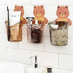 NKK Export Import (Set of 2 Pcs) Stand for Toothpaste, Comb, Brush Plastic Toothbrush Holder