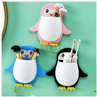 PYORIT (Pack of 1) Toothbrush Holder/Brush Stand/Pen Holder/Kitchen/Bedroom/Office. Plastic Toothbrush Holder