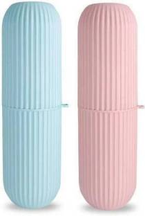 SSVL Capsule Shape Travel Toothbrush Toothpaste Case Holder Portable Toothbrush Storage Plastic Toothbrush Holder Plastic Toothbrush Holder