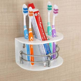 Uzox Unbreakable Acrylic And Stainless Steel Toothbrush Holder Acrylic Toothbrush Holder