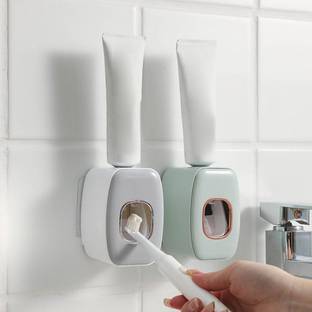 Da Novira Professional Plastic Automatic Toothpaste Squeezer Plastic Toothbrush Holder